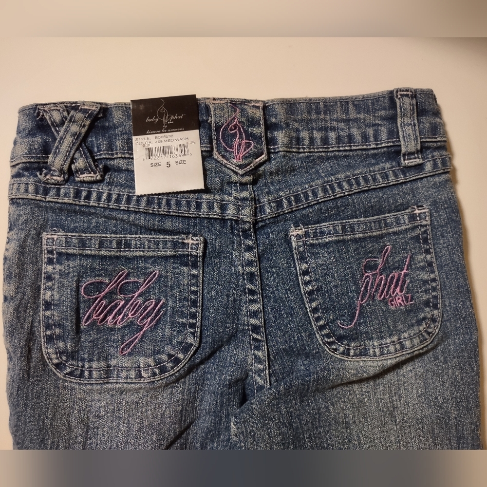 Vintage Y2K Phat Farm Embroidered Denim Jeans Youth - 26" Hip To Leg